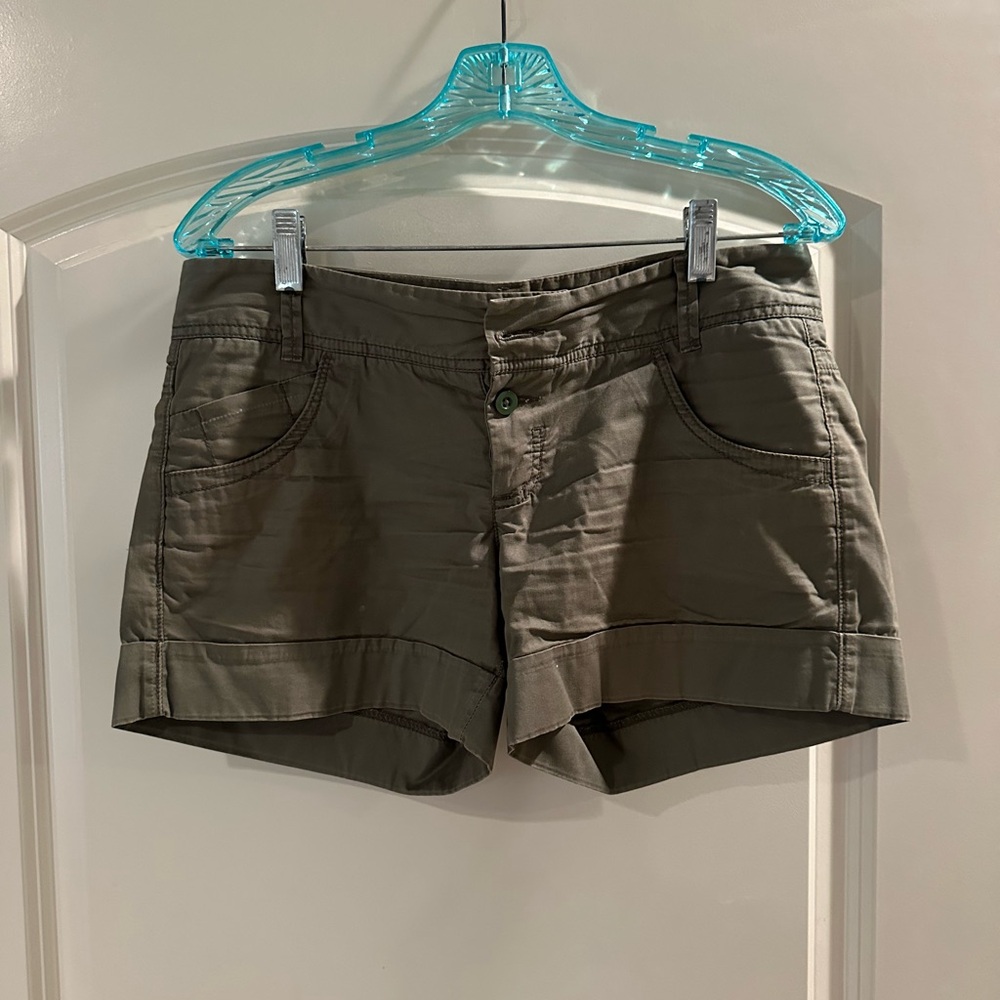 Express Olive Green Shorts